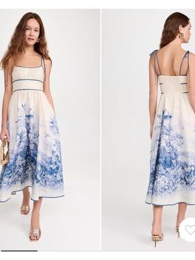 Zimmermann Wylie Picnic Midi Dress size 2